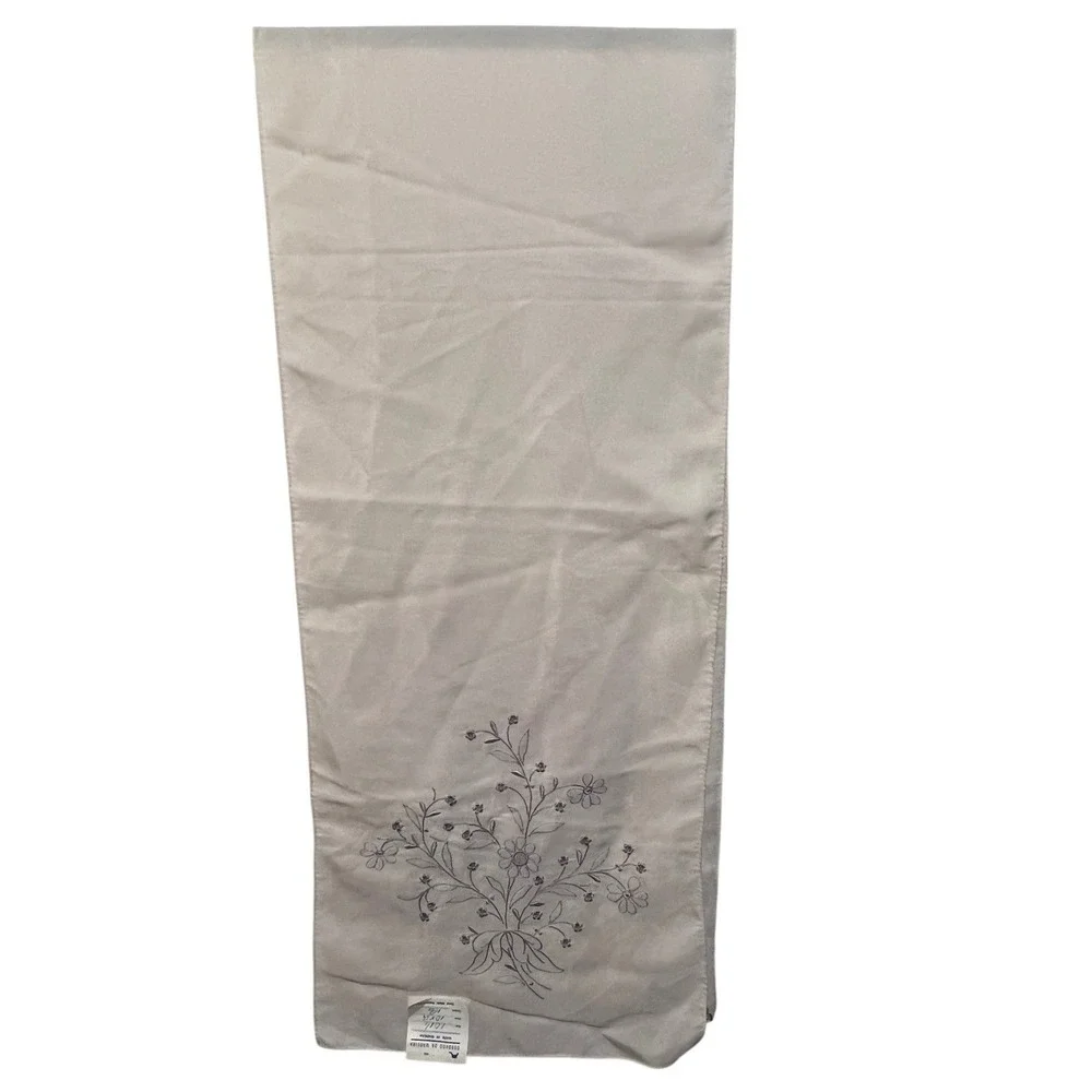 Bordado Da Madeira Hand Made Embroidered Artificial Silk Table Runner 10x56 NEW
